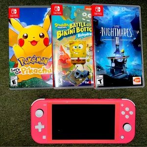 Coral Nintendo Switch Lite Bundle